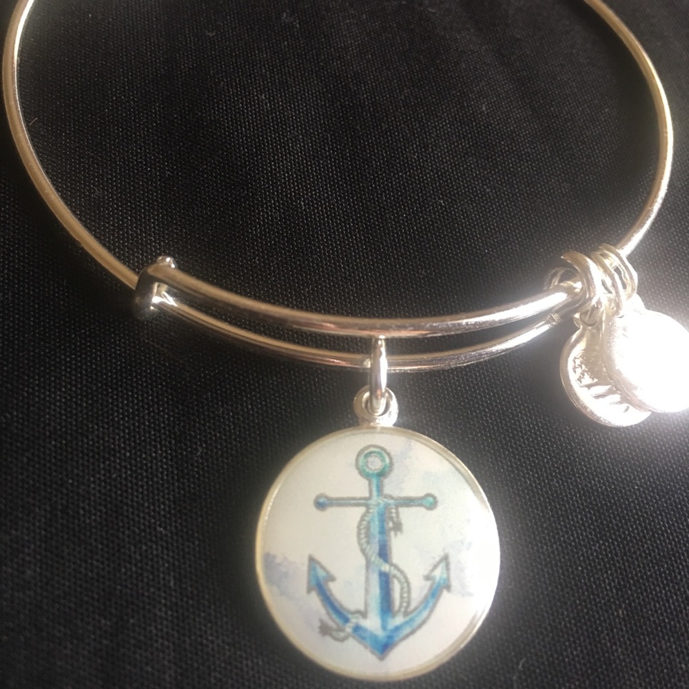 alex + ani enamel anchor bangle